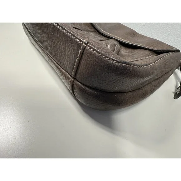 Vintage Fossil 1954 Crossbody Genuine Leather Bag Organizer Dark Brown 75082 - Picture 15 of 16